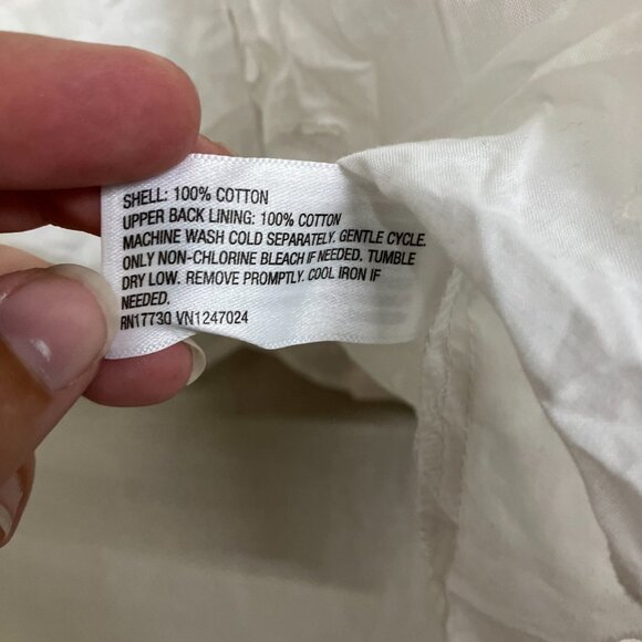 NWT A New Day Women’s Size Large White Eyelet Long Sleeve Button Down Shirt - Picture 8 of 14